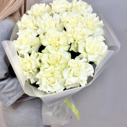 Букет из 15 белых французских роз